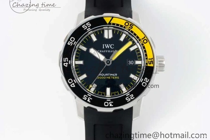 MIROTIME 0211 Bright Aquatimer Automatic SS RSF 1:1 Best Edition Black Yellow Dial on Black Rubber Strap A 7068